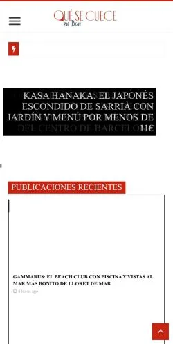 スポンサード記事向けのスペインメディア、Qué Se Cuece En Barcelonaのサイトプレビュー