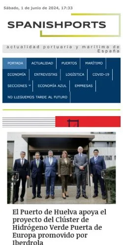 스폰서 기사용 스페인 매체 SpanishPorts 사이트 미리보기