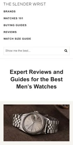 Anteprima del sito The Slender Wrist, media di Stati Uniti per articoli sponsorizzati