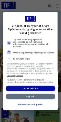 Forhåndsvisning af TipOdense, medie fra Danmark til sponsorerede artikler