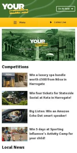 Anteprima del sito Your Harrogate, media di Regno Unito per articoli sponsorizzati