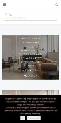 Anteprima del sito Woon Sfeervol, media di Paesi Bassi per articoli sponsorizzati