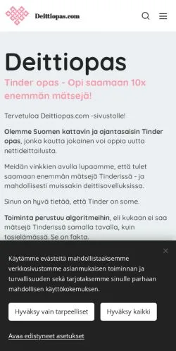 스폰서 기사용 핀란드 매체 Deittiopas 사이트 미리보기