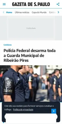 Anteprima del sito Gazeta De São Paulo, media di Brasile per articoli sponsorizzati