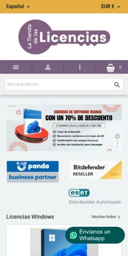 Anteprima del sito La Tienda de las Licencias, media di Stati Uniti per articoli sponsorizzati