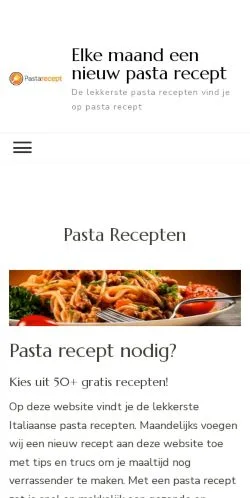Anteprima del sito Pastarecept, media di Stati Uniti per articoli sponsorizzati