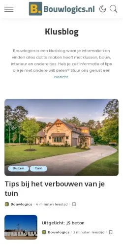 Podgląd witryny Bouwlogics, medium z kraju Holandia do artykułów sponsorowanych