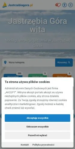 Anteprima del sito Jastrzębia Góra, media di Polonia per articoli sponsorizzati