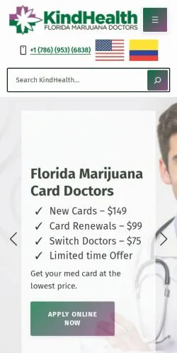 Anteprima del sito KindHealth Florida, media di Stati Uniti per articoli sponsorizzati