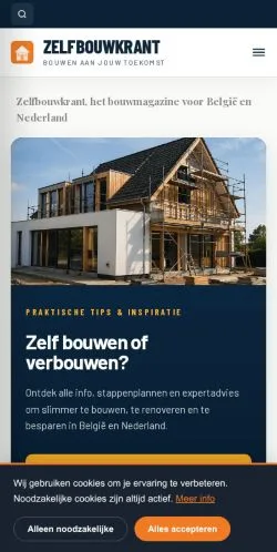 Anteprima del sito Zelfbouwkrant, media di Belgio per articoli sponsorizzati