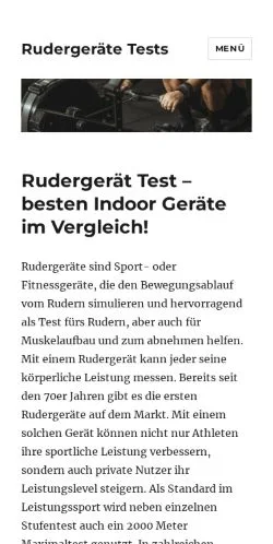 Anteprima del sito Rudergeräte Tests, media di Germania per articoli sponsorizzati