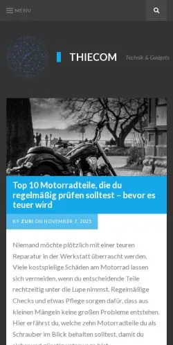 Forhåndsvisning av nettstedet Thiecom, medium fra Tyskland for sponsede artikler