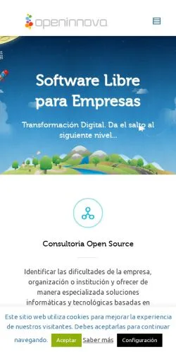 Podgląd witryny Openinnova, medium z kraju Hiszpania do artykułów sponsorowanych