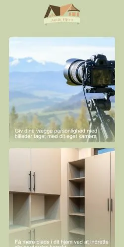 Podgląd witryny Antik hjem, medium z kraju Dania do artykułów sponsorowanych