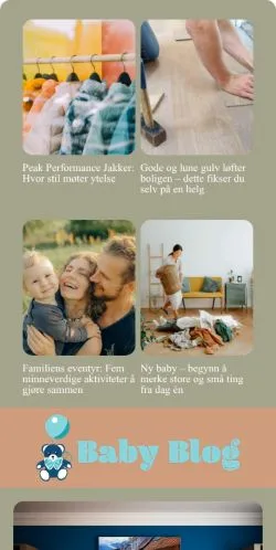 Podgląd witryny Baby Blog, medium z kraju Norwegia do artykułów sponsorowanych