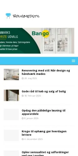 Anteprima del sito Bolig Med Stil, media di Danimarca per articoli sponsorizzati