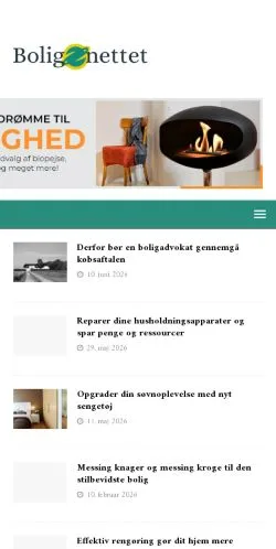 Podgląd witryny Bolignettet, medium z kraju Dania do artykułów sponsorowanych