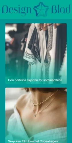 Anteprima del sito Design Blad, media di Svezia per articoli sponsorizzati