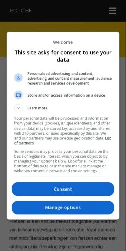スポンサード記事向けのベルギーメディア、EOTCのサイトプレビュー