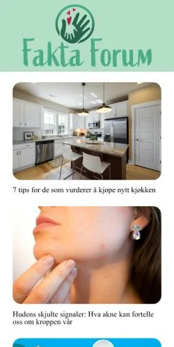 Pré-visualização do site Fakta Forum, meio de Noruega para artigos patrocinados