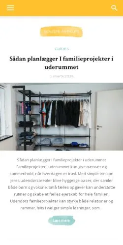 Anteprima del sito Familiemenneske.dk, media di Danimarca per articoli sponsorizzati