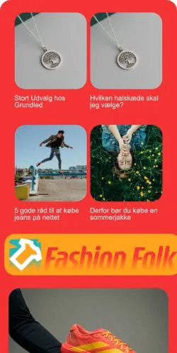 Anteprima del sito Fashion Folk, media di Danimarca per articoli sponsorizzati