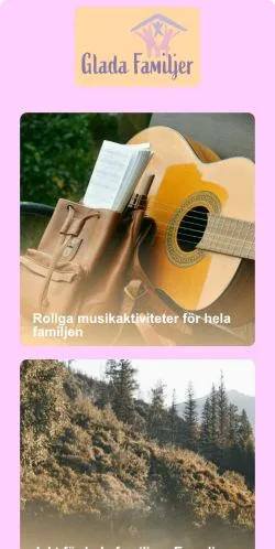 Anteprima del sito Glada Familjer, media di Svezia per articoli sponsorizzati
