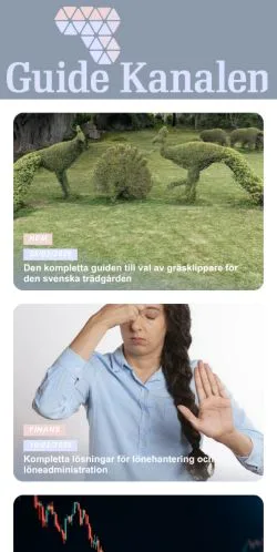 Podgląd witryny Guide Kanalen, medium z kraju Szwecja do artykułów sponsorowanych