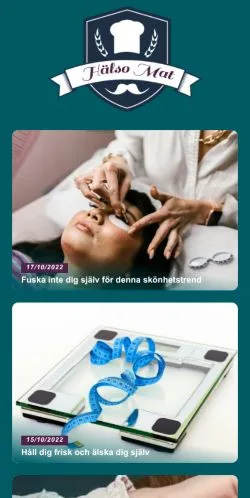 Podgląd witryny Hälso Mat, medium z kraju Szwecja do artykułów sponsorowanych
