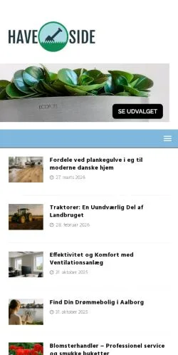 Voorbeeld van de site Haveside, medium uit Denemarken voor gesponsorde artikelen