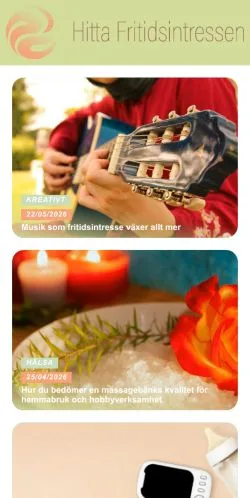 Anteprima del sito Hitta Fritidsintressen, media di Svezia per articoli sponsorizzati