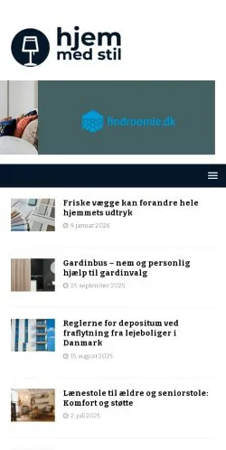 Anteprima del sito Hjem Med Stil, media di Danimarca per articoli sponsorizzati