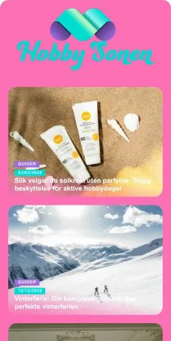 Anteprima del sito Hobby Sonen, media di Norvegia per articoli sponsorizzati