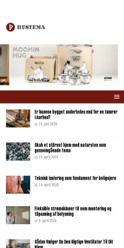 Voorbeeld van de site Hustema, medium uit Denemarken voor gesponsorde artikelen