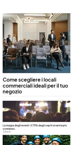 Anteprima del sito indiceaziendale.it, media di Italia per articoli sponsorizzati