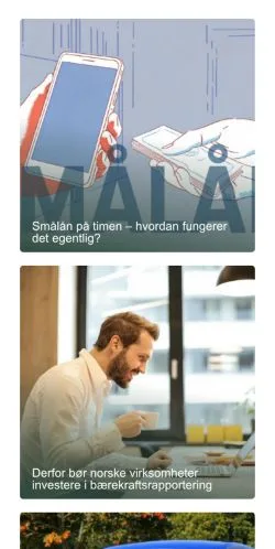 Sponsorlu makaleler için Norveç medyası Investeringen sitesinin önizlemesi