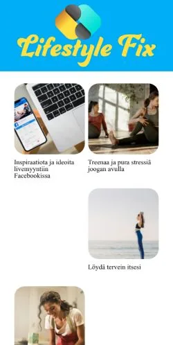 스폰서 기사용 핀란드 매체 Lifestyle Fix 사이트 미리보기