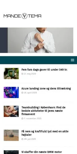 Voorbeeld van de site Mandetema, medium uit Denemarken voor gesponsorde artikelen