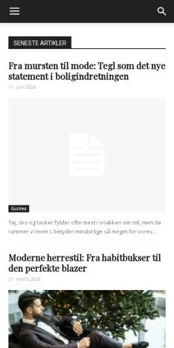 Voorbeeld van de site Modehus.dk, medium uit Denemarken voor gesponsorde artikelen