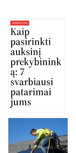 Anteprima del sito pinigailaikas.lt, media di Lituania per articoli sponsorizzati