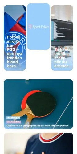 Anteprima del sito Sport Fokus, media di Svezia per articoli sponsorizzati