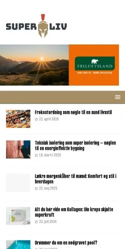 Voorbeeld van de site Superliv, medium uit Denemarken voor gesponsorde artikelen