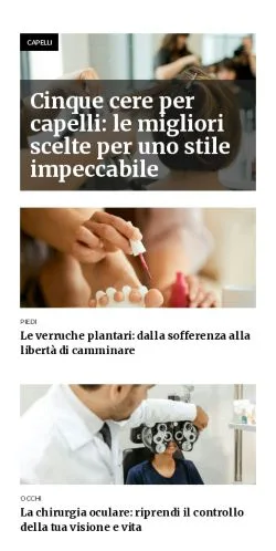 Aperçu du site temposano.it, média de Italie pour articles sponsorisés
