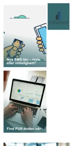 Podgląd witryny Topinvest, medium z kraju Dania do artykułów sponsorowanych