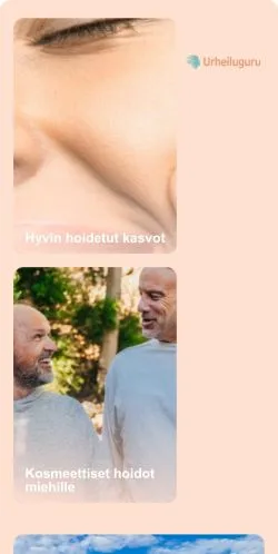 Anteprima del sito Urheiluguru, media di Finlandia per articoli sponsorizzati