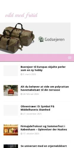 Anteprima del sito Vild Med Fritid, media di Danimarca per articoli sponsorizzati