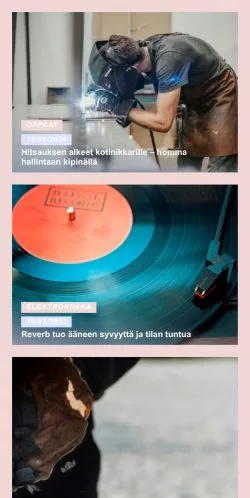Anteprima del sito Vinkki-lehti, media di Finlandia per articoli sponsorizzati