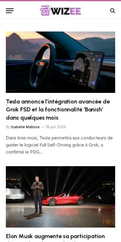 Anteprima del sito Wizee, media di Francia per articoli sponsorizzati