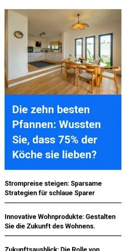 Podgląd witryny wohnmagie.at, medium z kraju Austria do artykułów sponsorowanych