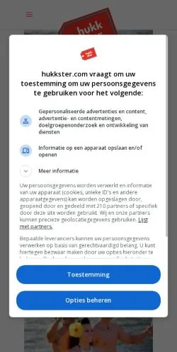 Anteprima del sito Hukkster, media di Stati Uniti per articoli sponsorizzati